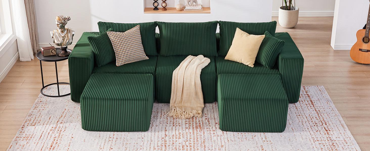 【2/3 packages shipping】107.4" Cloud Couch Sectional, Modular Sofa with Deep Seat, Plush Corduroy L Shaped Boneless Couch, Convertible Sectional Couches for Living Room, 4Seat 【2/3 packages shipping】107.4" Cloud Couch Sectional, Modular Sofa with Deep Seat, Plush Corduroy L Shaped Boneless Couch, Convertible Sectional Couches for Living Room, 4Seat