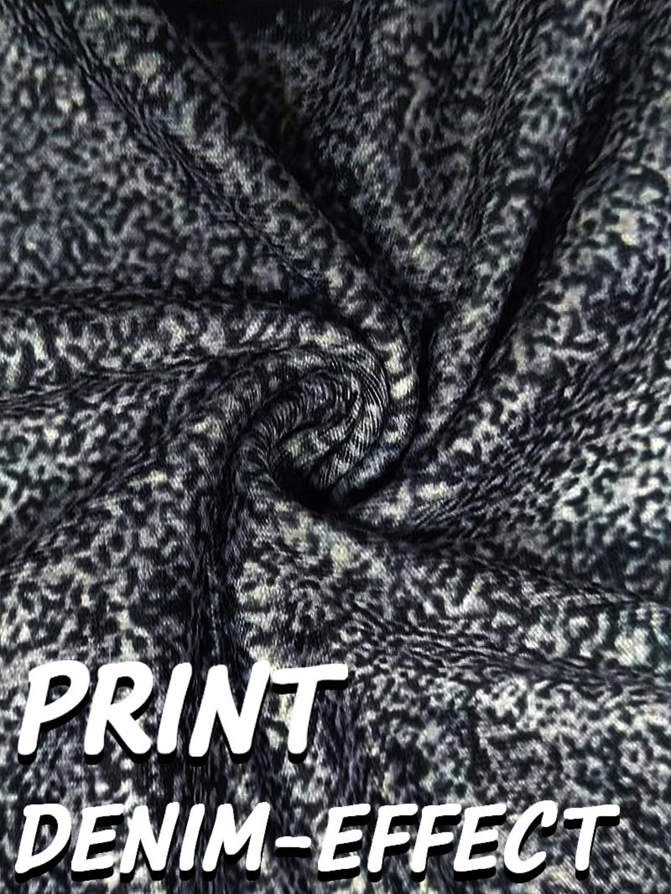 Women's Imitation Denim Skinny Pants, Denim Print Design Leggings, Stylish Comfortable Fit for Everyday Wear Women's Imitation Denim Skinny Pants, Denim Print Design Leggings, Stylish Comfortable Fit for Everyday Wear