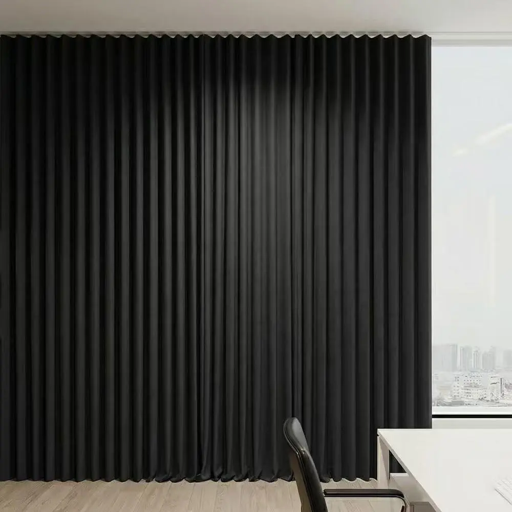 No-Drill Foldable Room Divider Curtain with Hooks, Light Filtering Natural Light Privacy Partition & Temporary Wall for Studio Apartment, Renter-Friendly Small Space Divider