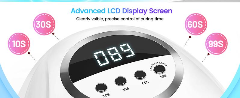 JODSONE UV LED Nail Lamp 320W, Nail Dryer for Gel Polish, Gel Nail Lamp with 72 Light Beads, Led Nail Light for Gel Nails with Automatic Sensor & 4 Timers