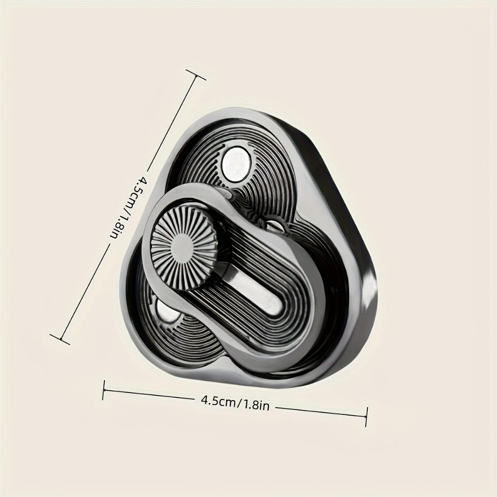 1pc Triangular Triple-Spin Fidget Spinner Stress Relief Fidget Clever and Creative Design Suitable for Various Settings Such as Desks It Has Three Semi-Circular Spin Angles
