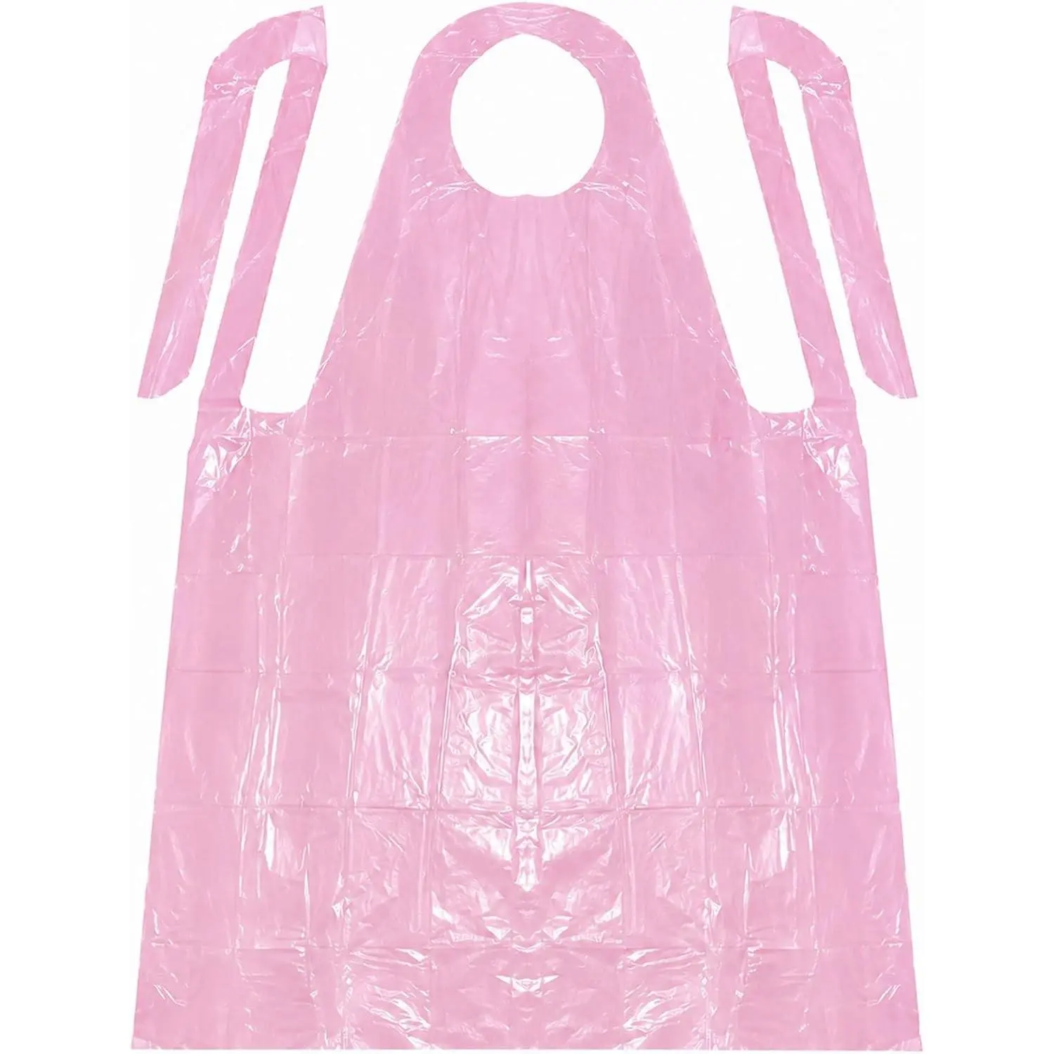 100 PCS Disposable PE Aprons, Waterproof Cooking Aprons for Kitchen & Food Service, Individually Wrapped