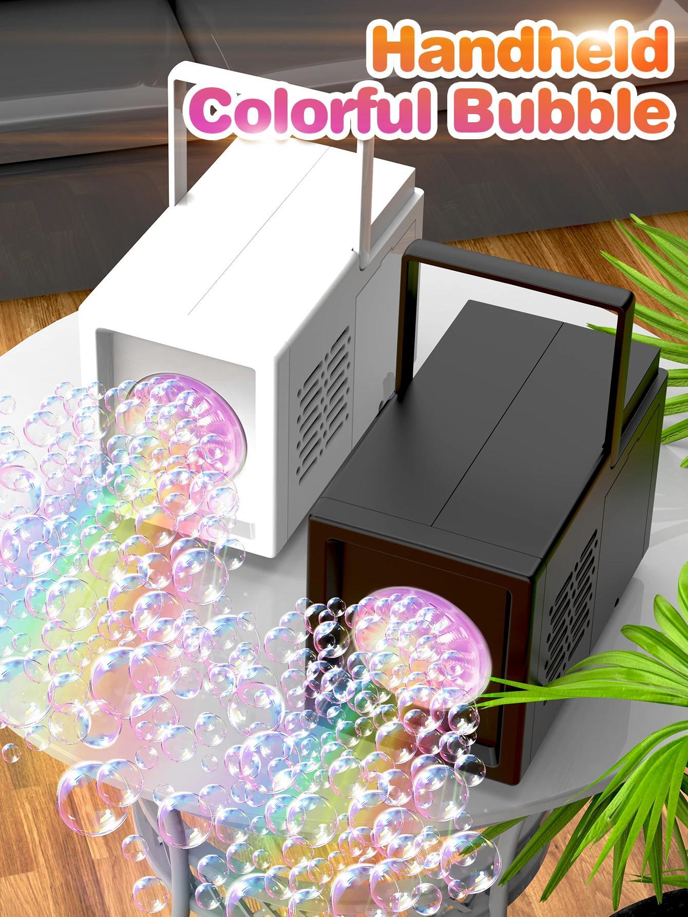 10 Hole Bubble Machine Toy for Kids, Handheld Outdoor Bubble Blower with Double Bubble Outlet for Party Wedding Playground Fun