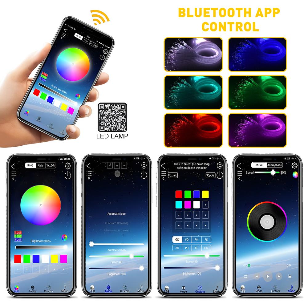 1000pcs Car Headliner Star Light kit Roof Twinkle Ceiling Light Fiber Optic EW