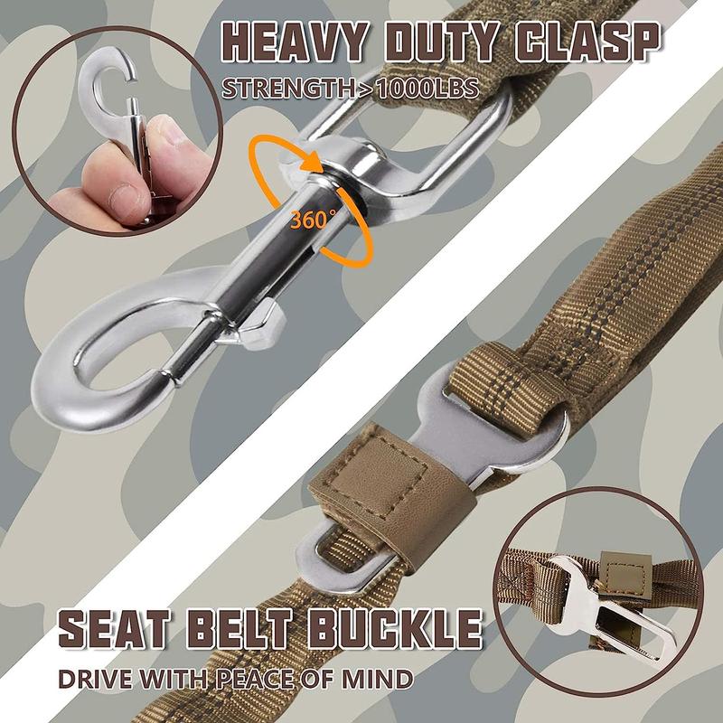 【AUROTH】 Dog Leash , Heavy Duty Dog Leash Bungee, No Pull Dog Leash for Shock Absorption, Dog Training Leashes for small Medium Large Breed Dogs 6FT, 2 Padded Handles，cat leash