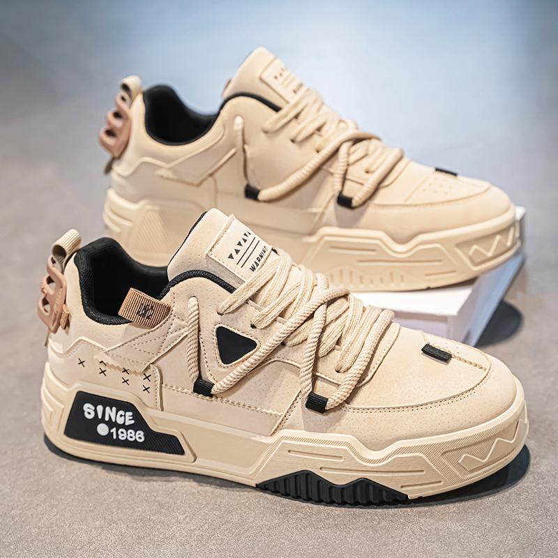 Men's Fashion Colorblock Lace Up Low Top Sneakers, Casual Comfortable Sports Running Shoes, Trendy All-match Sneakers for Daily Wear, Closed, Fashionable Running Shoes, Athletic Shoes