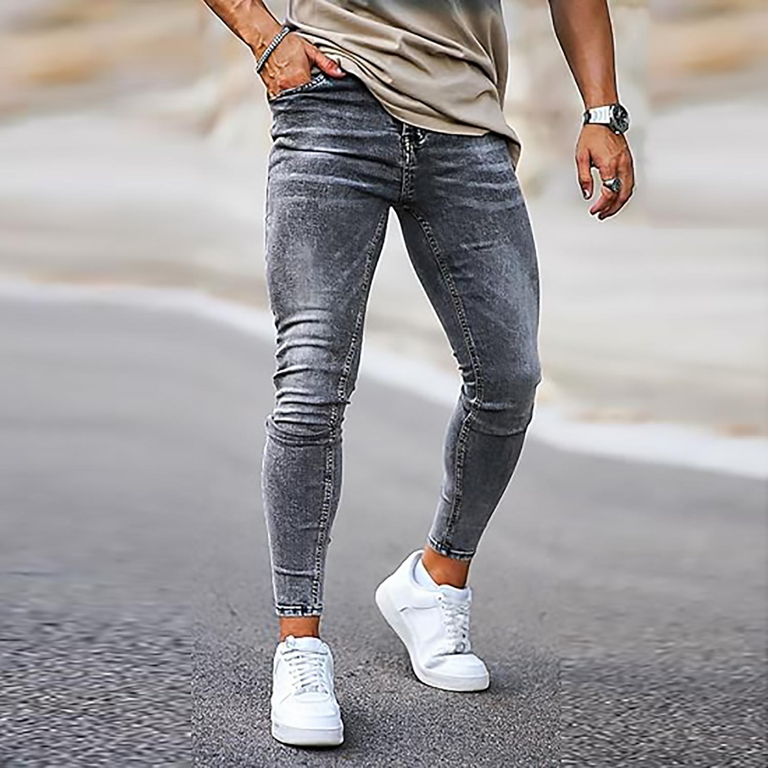 GINGTTO Men's Skinny Jeans Stretch Slim Fit Denim Pants