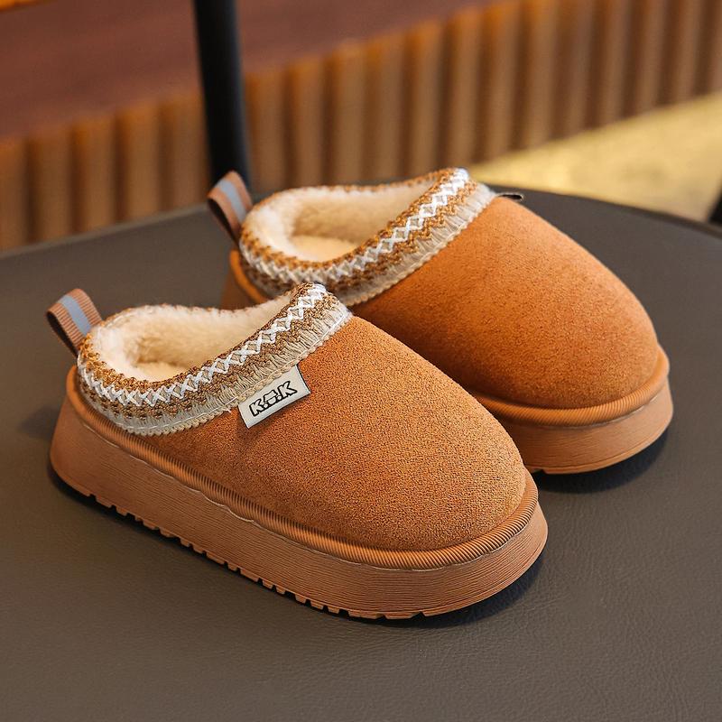 Home children's slippers autumn and winter student soft bottom home slippers simple and casual indoor slippers