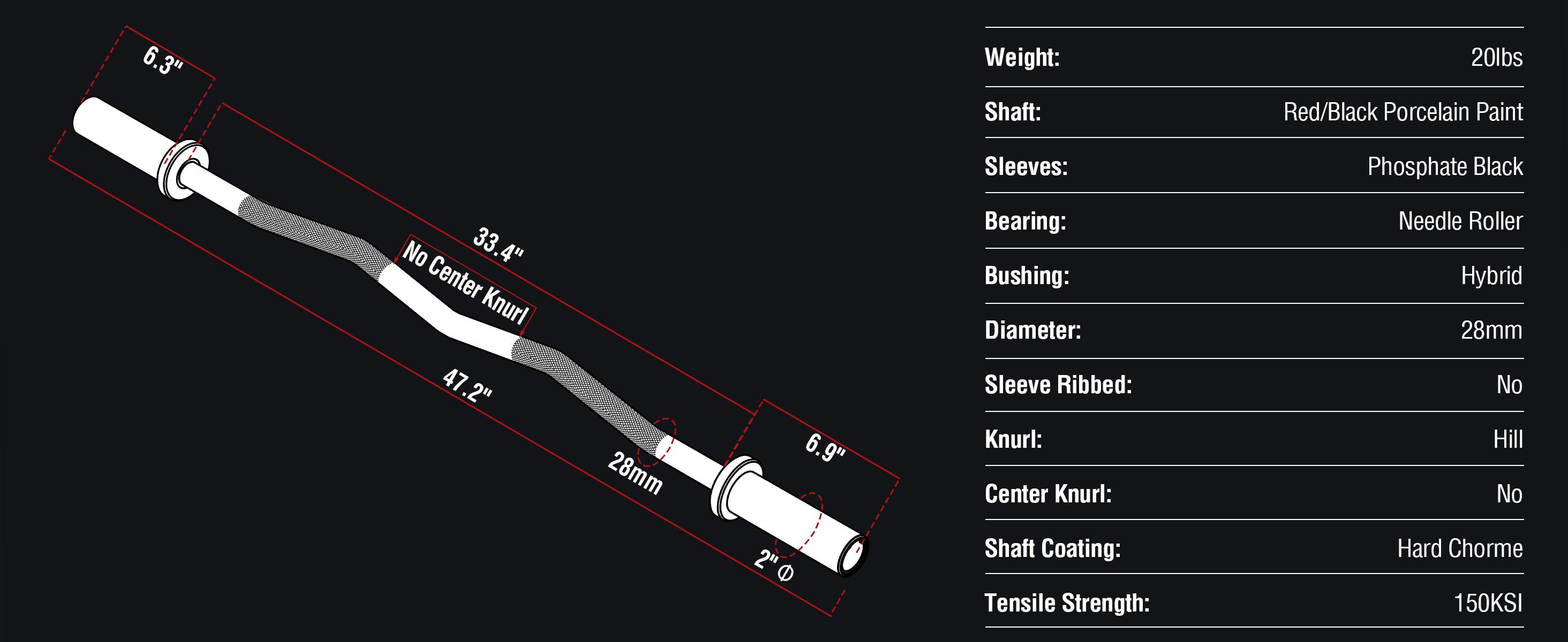 Olympic EZ Curl Bar 47” – 2 Inch Barbell for Biceps & Triceps, 700LB Capacity, Knurled Grip, Multi-Angle Wrist-Friendly Arm Training Bar for Home Gym Workout Equipment Olympic EZ Curl Bar 47” – 2 Inch Barbell for Biceps & Triceps, 700LB Capacity, Knurled Grip, Multi-Angle Wrist-Friendly Arm Training Bar for Home Gym Workout Equipment