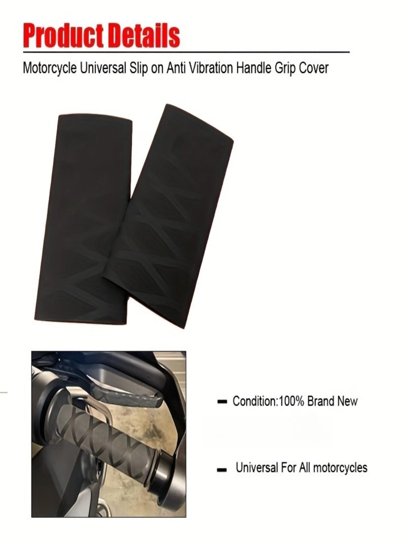 4 Piece Motorcycle Handlebar Grips, Heat Shrink Anti-Slip Rubber Protector, Suitable for Motorcycles and Scooters, Handguard Protection