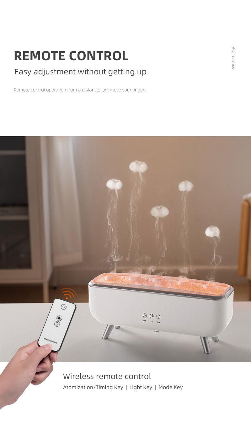 New Seven-Color Jellyfish Sound Scent Diffuser Desktop Humidifier, High Mist Automatic Spray Home Silent Atmosphere, Air Freshener Machine