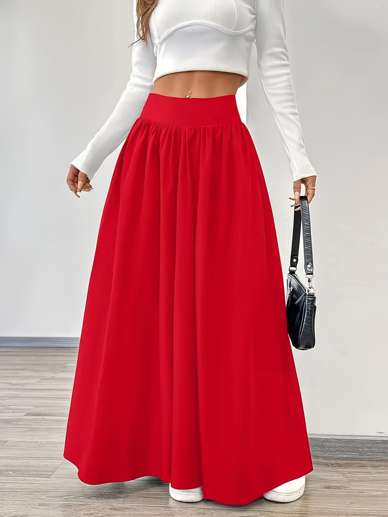 New Casual Fashion Solid Color High Waist Plus Size Skirt, Comfortable and Stylish Half Skirt for Everyday Wear