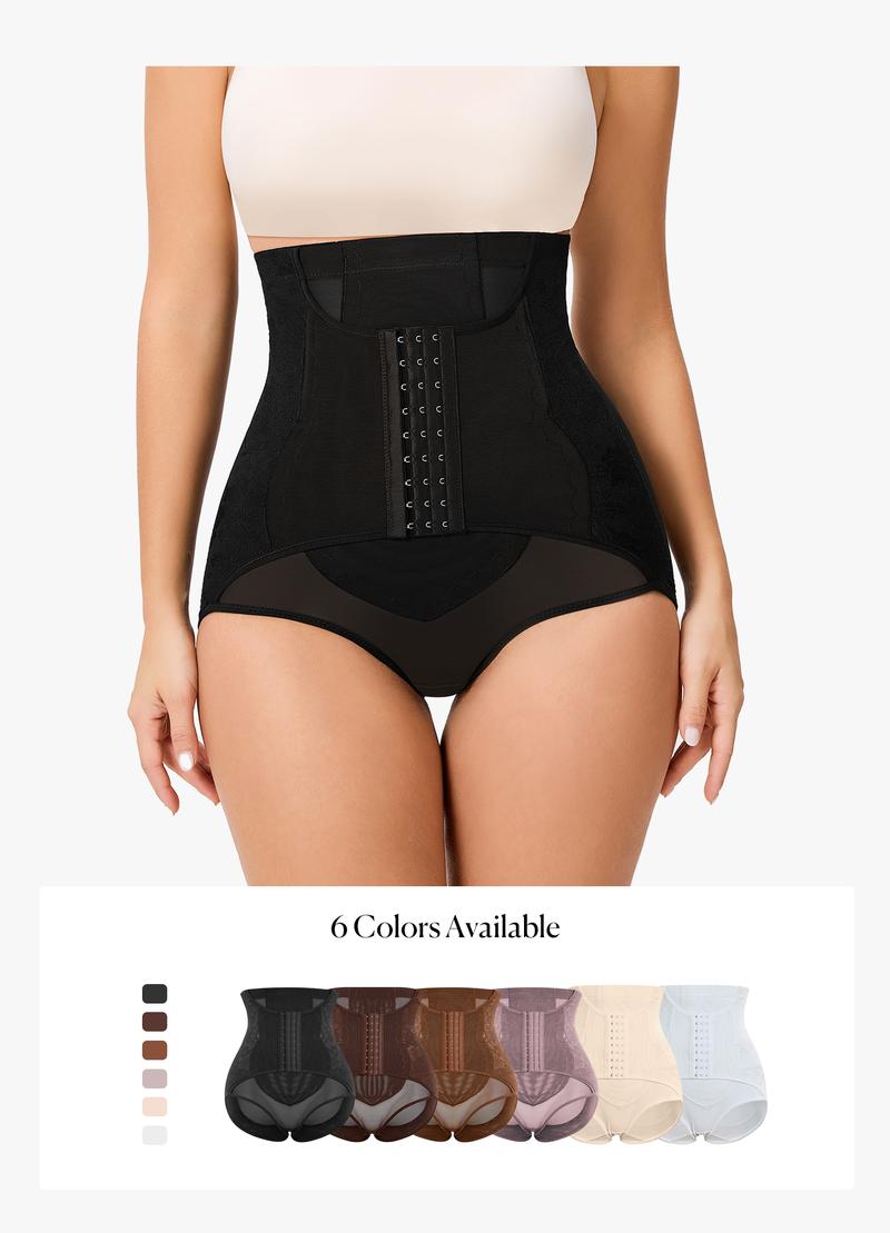 Nebility High Rise Cincher Slimming Panties Cooling Stomach Flattening Underwear Basic Compression Shapewear Bottoms Womenswear