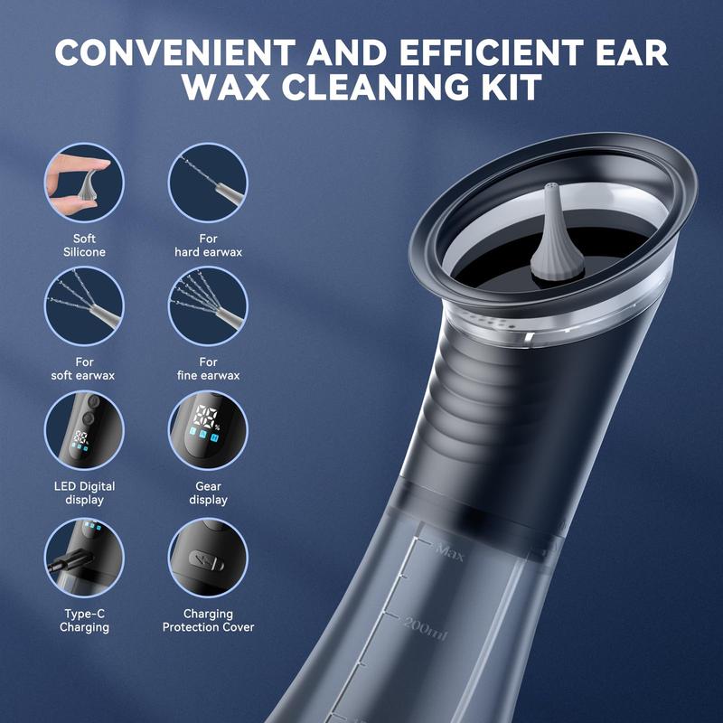 2026 Upgraded Ear Wax Removal with LED Display- Safe and Effective Ear Wax Removal Kit-Ear Cleaner Kit -with Wastewater Recovery System-HSA-FSA-Eligible