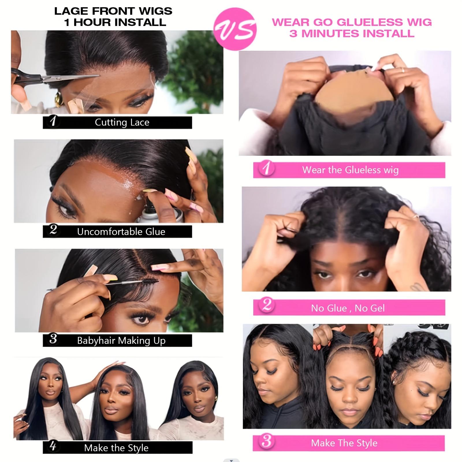Bling Hair 6x4 Glueless Lace Front Wig 100% Human Hair 180% Density Loose Deep Wave Pre Cut Pre Plucked Hair Line HD Lace Closure Wig For Women Natural Look Easy to Apply TikTokShopHolidayHaul