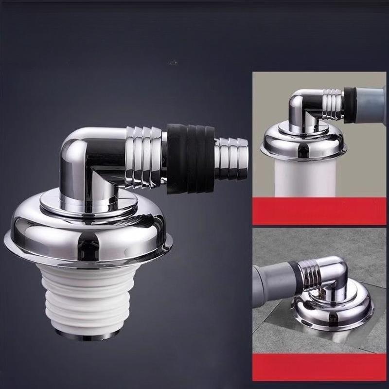 Washing Machine Floor Drain Connector, Drain Pipe, Sewer Odor And Overflow Preventer, Bathroom Three-Way Cover