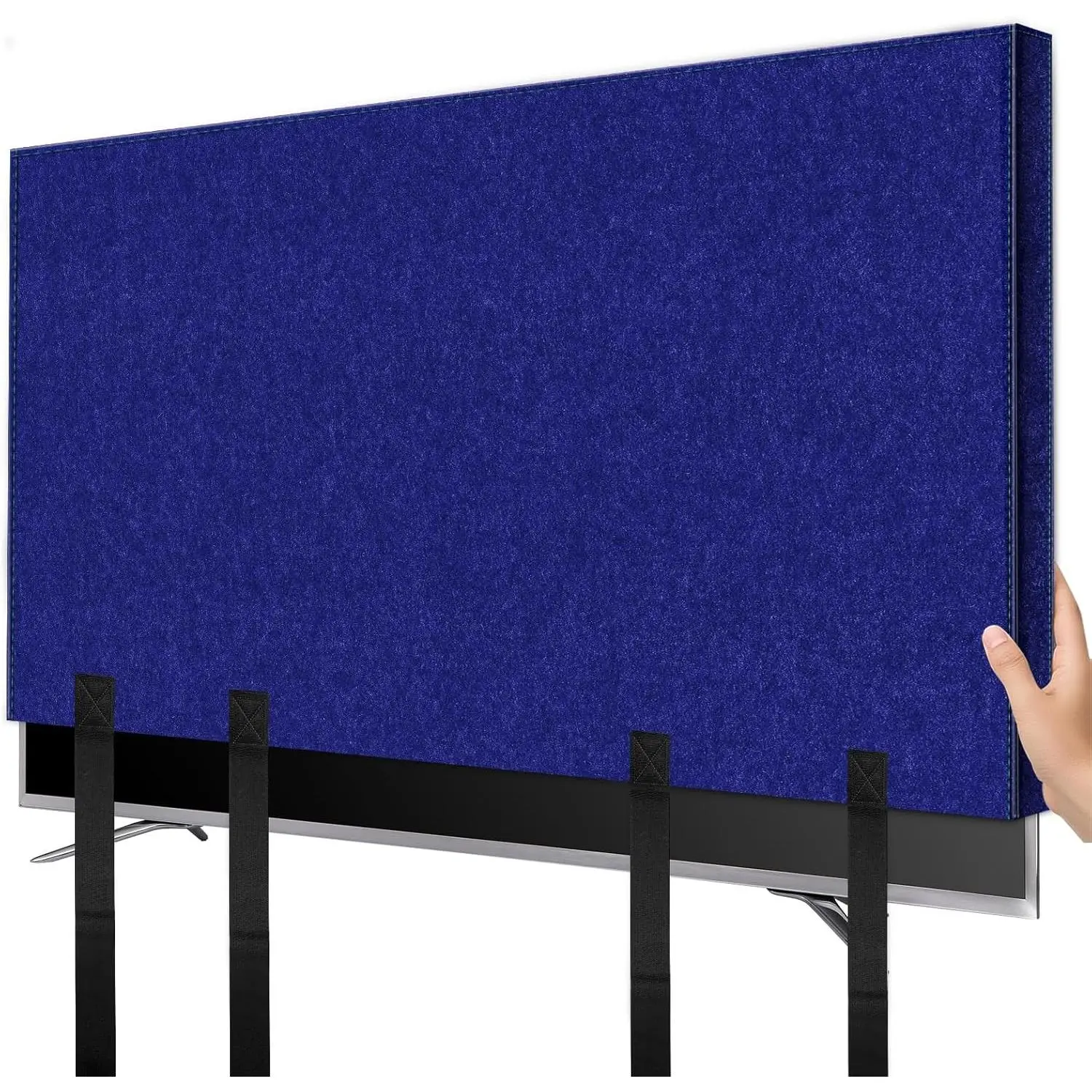 TV Cover for Moving 70"-75" Flat Screens Dust & Anti-Scratch TV Screen Protector Cover with Bottom Strap for Moving, Painting, Renovation, Pet Scratch Prevention & Furniture Protection（Blue）