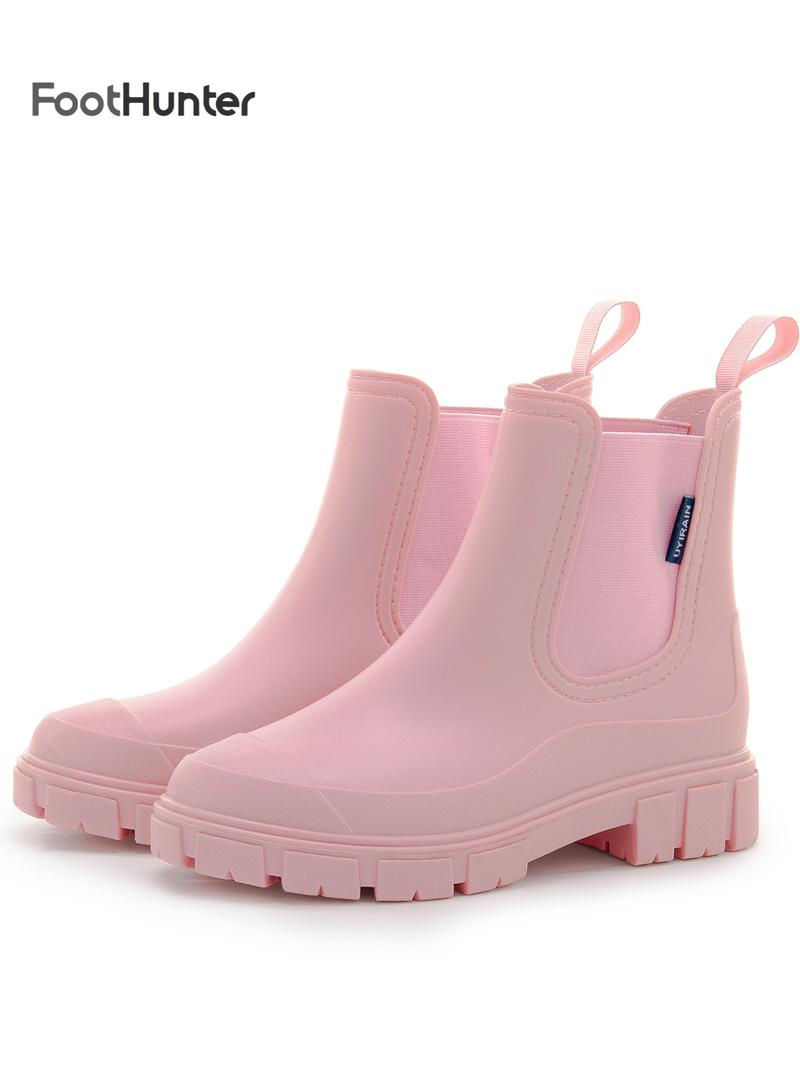 Women's Fashionable Solid Color Boots, Casual Ankle Boots, Casual Waterproof Non-slip Boots for Daily Wear, Female All-match Trendy Shoes for Daily Wear