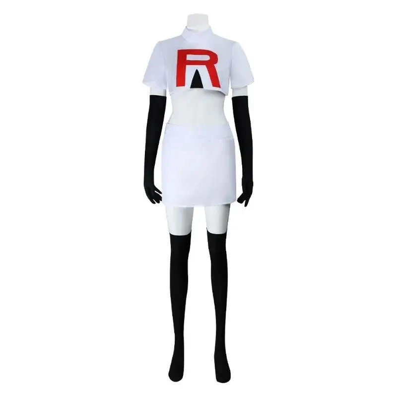 Anime Jessie and James Cosplay Costume Team Rocket Jessie Musashi James Kojirou Halloween Cosplay Costume Full Set Women Men
