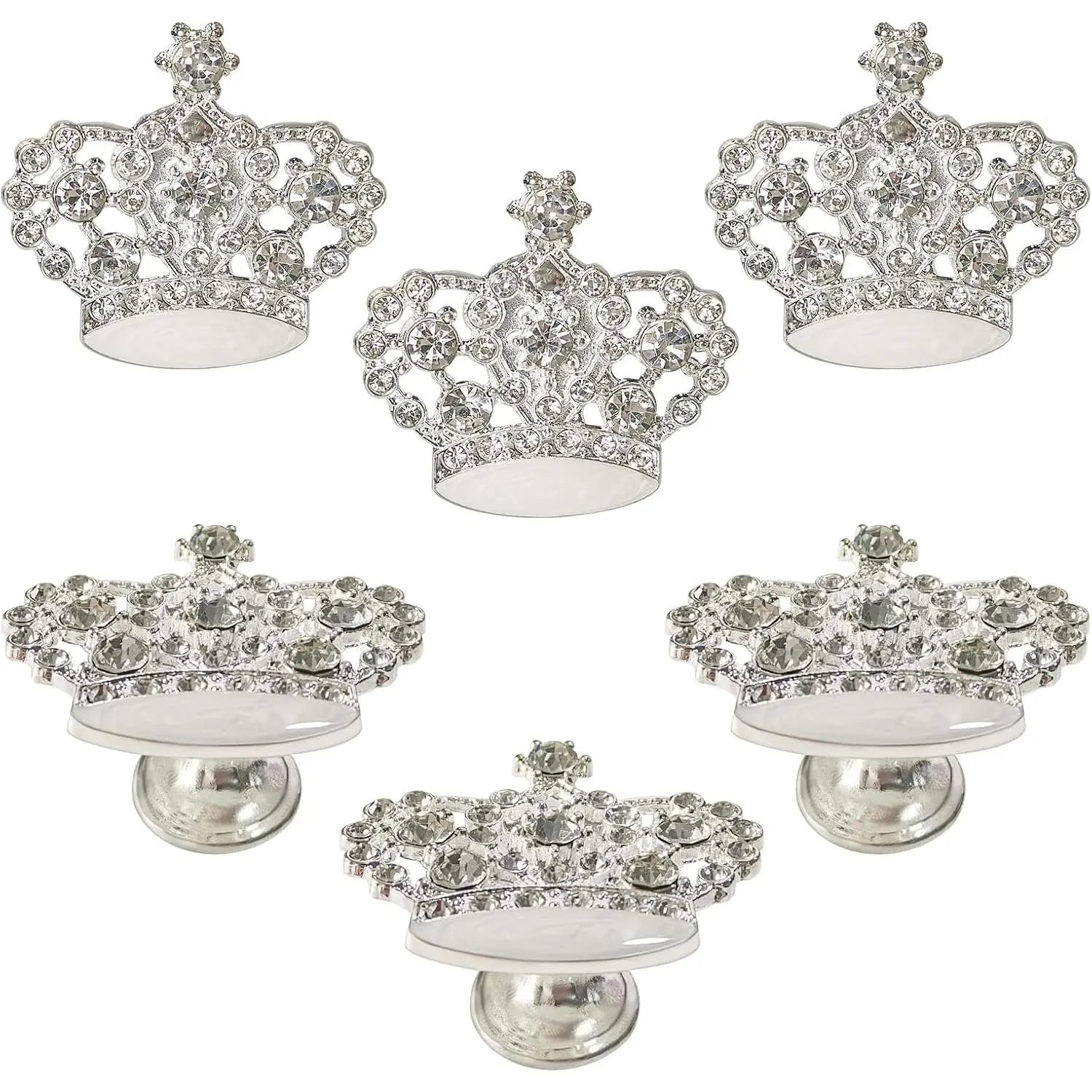 Dresser Knobs, Crown, 6 Pack | Cabinet Handles, Drawer Knob, Cabinet Hardware, Decorative Knobs
