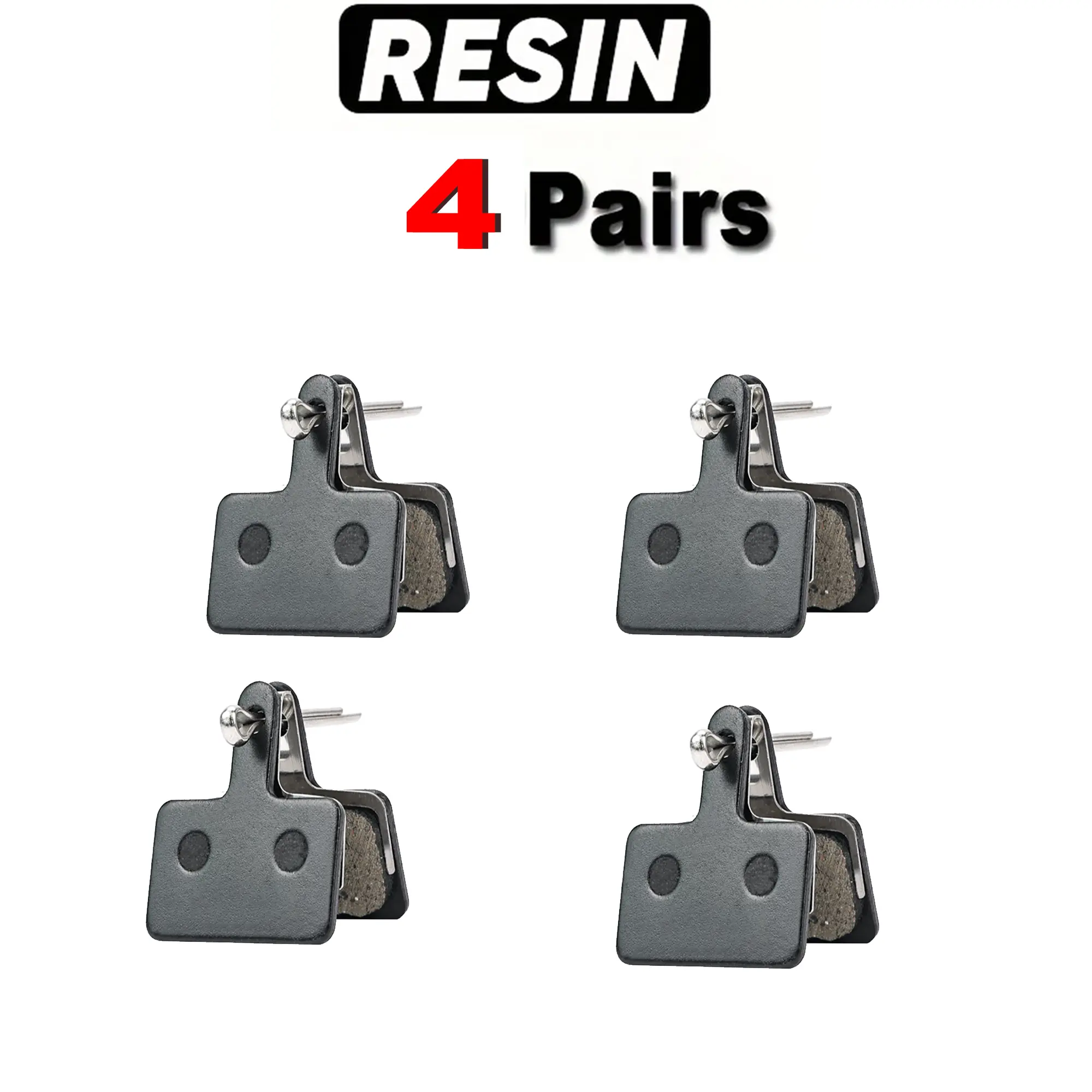 Resin Brake Pads Disc Brakes Metal Resin Brake Pads Compatible with Shimano, Durable and Reliable Brake Components for Cycling Bicycle Parts Brakes MTB