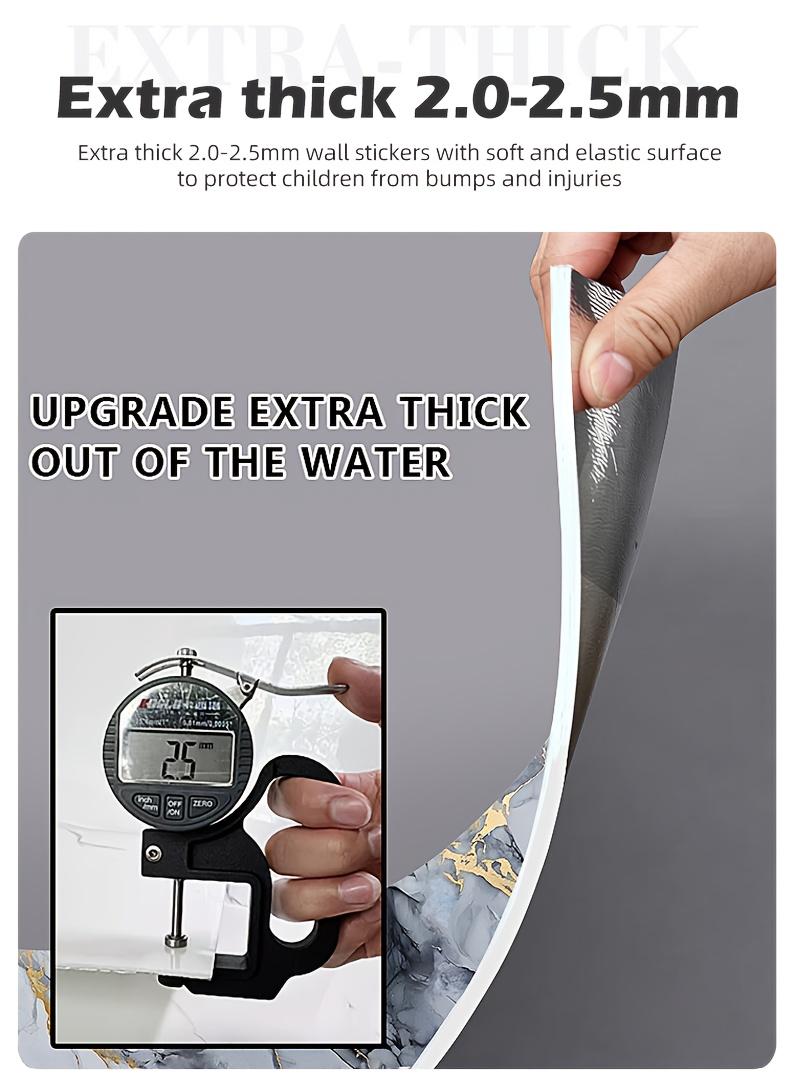 10/30 Pcs Marble Peel and Stick Wallpaper Tiles | Waterproof Vinyl Backsplash Panels for Bathroom, Kitchen & Living Room | Self-Adhesive with Blue/Gold/Grey/White Marble Patterns | 11.8in*11.8in (30cm*30cm) - Tool-Free Installation, No Glue Needed