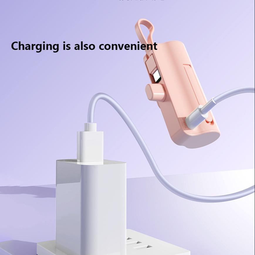 Portable Mini Emergency Capsule Charger, 4500mAh power bank, LCD Display Power Bank for iPhone & Android System Phones & Tablets, compatible for iPhone17 16 15 14 13 12 Pro Max Plus