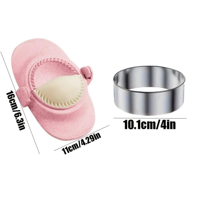 2pcs Dumpling Maker Tool Set, Round Cutter & Dumpling Press Mold, Creative DIY Kitchen Gadget, Dough Press Tool, Perfect Christmas Gift