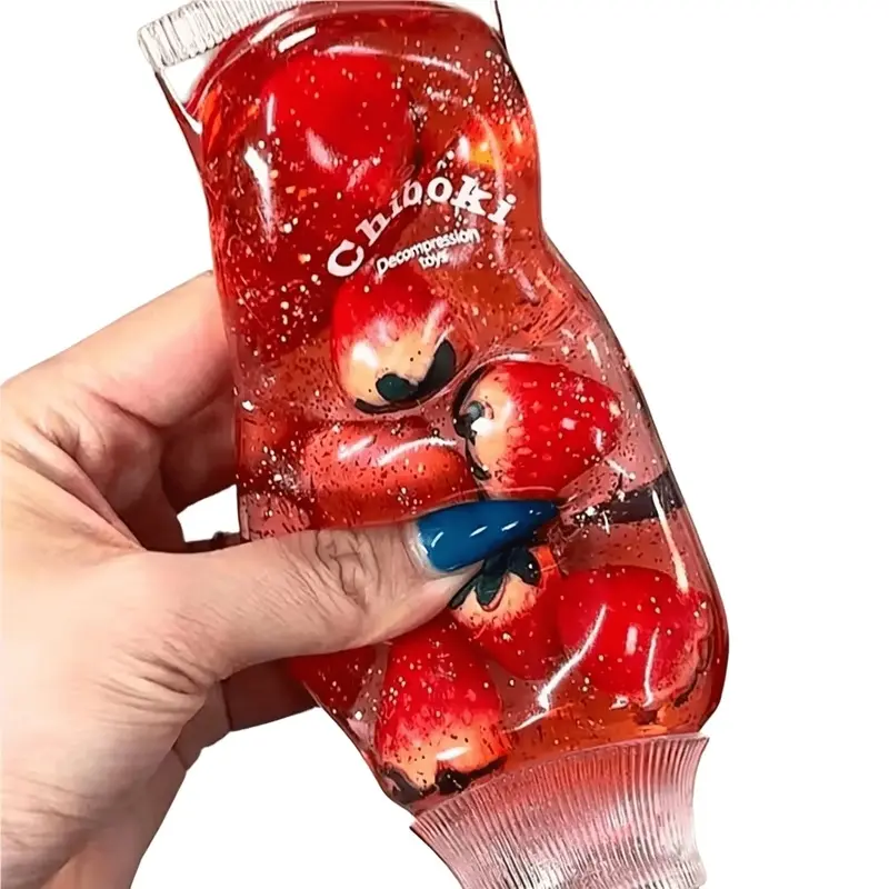 Shiny Fruit Toothpaste Squishy Toy Transparent Stress Relief Squeeze Toy Soft Slow Rebound Deformable Squeeze Toy And Tactile Sensory Toy For Kids Adults Anxiety Relief