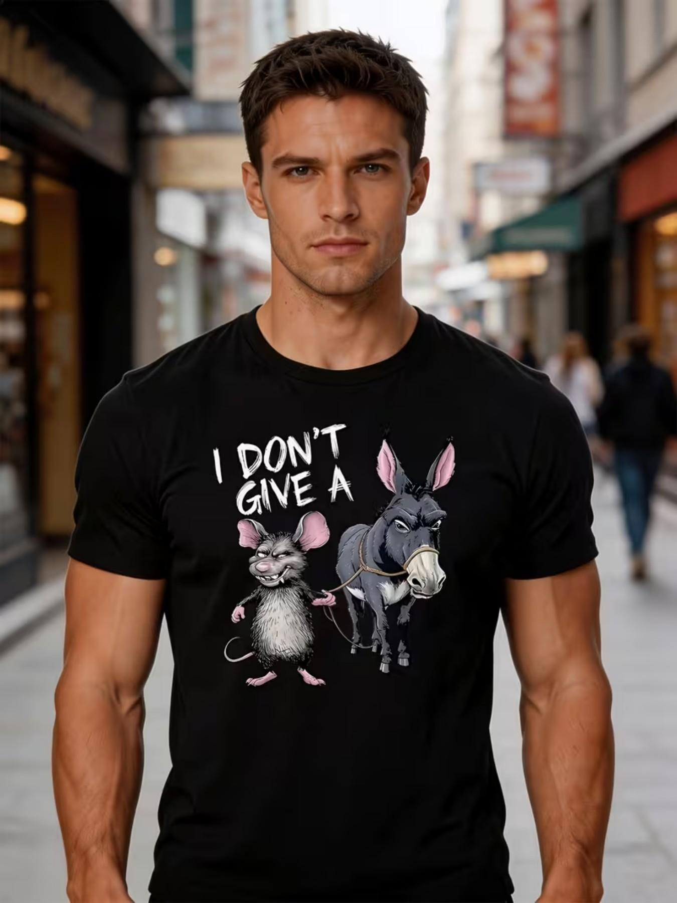 Men's Short Sleeve 3D Classic Fashion Casual T-Shirt, Animal Pattern, Summer Street Style, Slim-Fitting, All Seasons