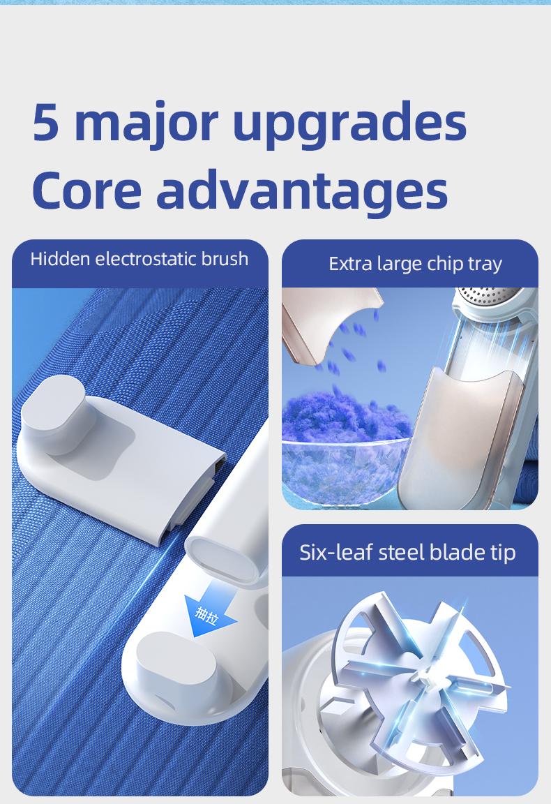 2026 Upgraded Electric Fabric Lint Remover for Clothes - Eliminates Static - Efficient and Convenient Fabric Shaver, Portable USB Rechargeable, Suitable for Sweatshirts, Blankets, Curtains, Carpets, Furniture, and Bedding