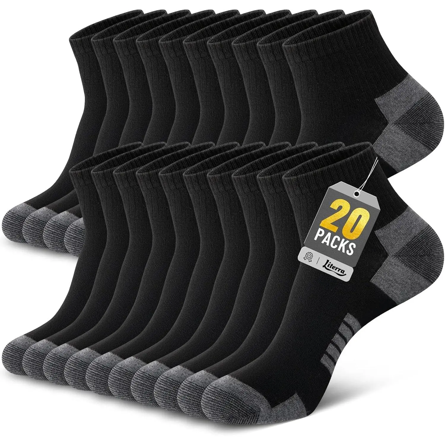 13 Pairs Mens Ankle Socks Size 10-13, Lightweight Athletic Running Socks, Breathable Low Cut Socks for Men