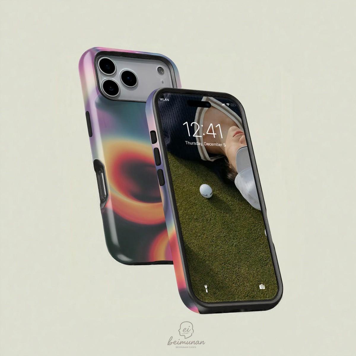 Gradient Fluid Pattern Phone Case, Durable Shockproof Fashion Cover for iPhone 11-17 Pro Max, Samsung Galaxy S25-S23 Ultra