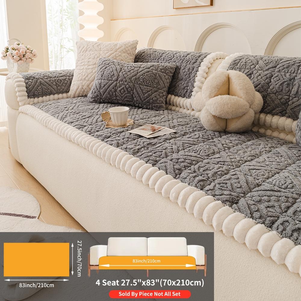 Thick Bohemian Style Quilted Sofa Cover for Autumn Winter, Non-Slip Pet Protection, Fits Two-Seat to Four-Seat Sofas #TOP PICKS