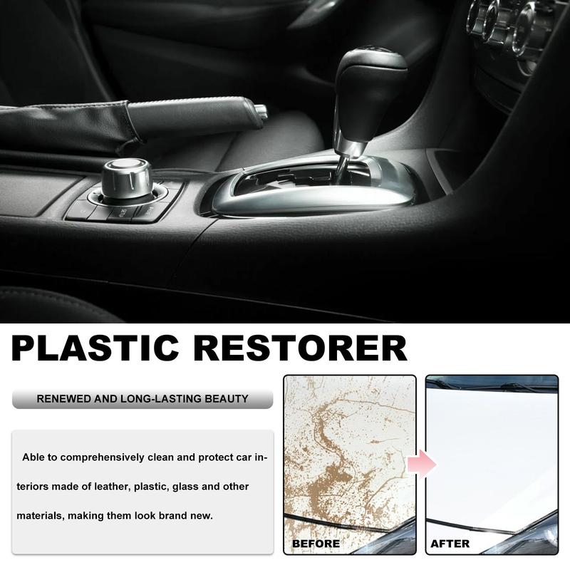 Car coating Plastic Restorer car accessories PolishLiquid Gloss Protect Leather & Trim Restorer, CarWashing &Maintenance Product car gadgets