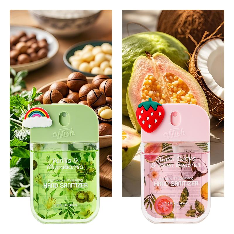 Wish Cute Gift Box Set Power Mist Hydrating Hand Sanitizer Spary Fragrance，Portable，leaves hands sanitized, hydrated, and delicately scented，Perfect For Dating, Daily Life, Gift Giving，Travel Size，DIY charm，Can be placed in the pocket, or bag