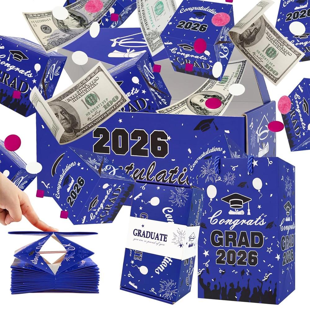12/16 Bounce Surprise Gift Box, Unique Foldable Envelope, Colorful Confetti, Birthday Anniversary Valentine Proposal Cash Explosion Luxury