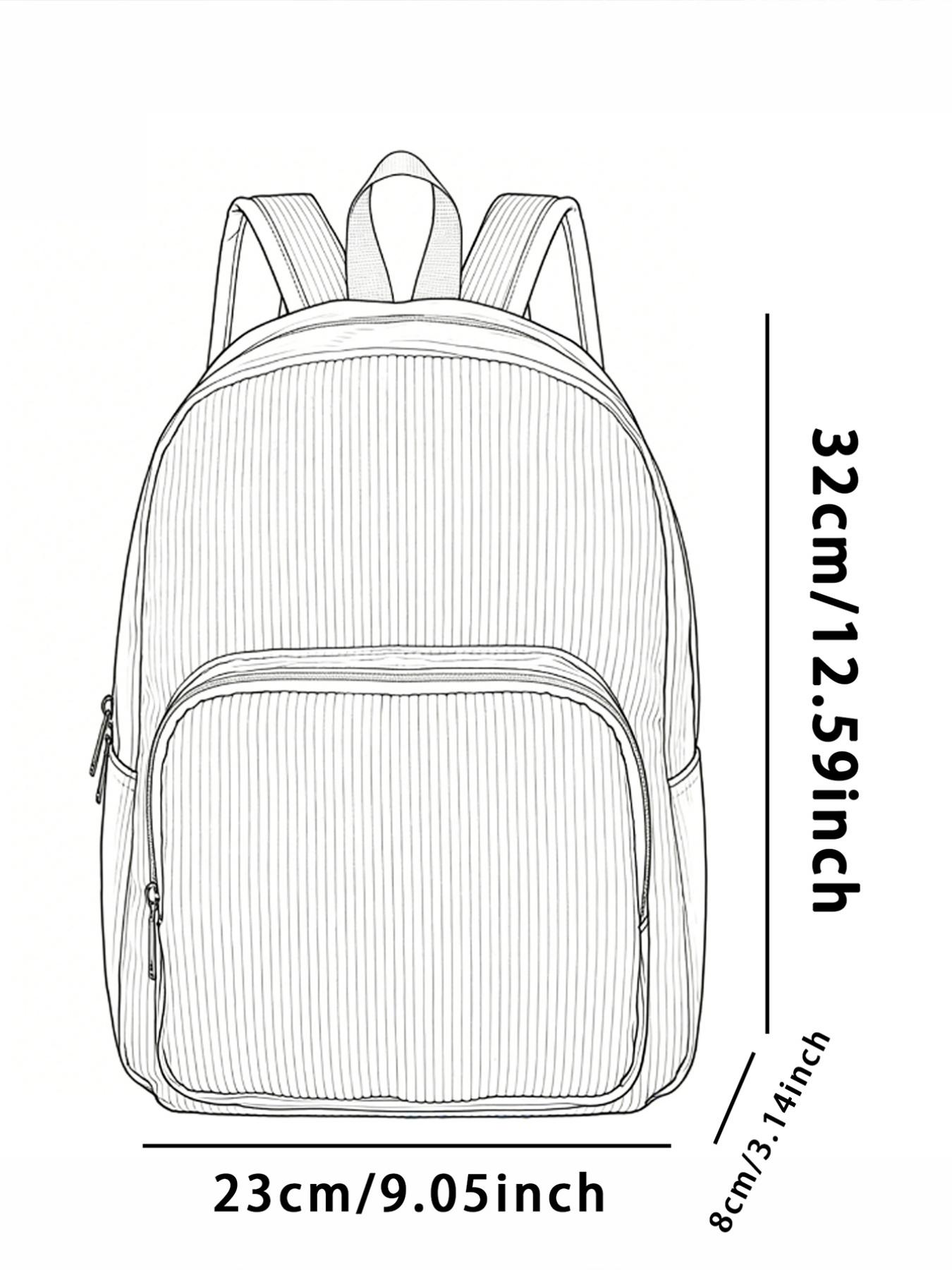 1 piece of cat and yarn ball pattern 2D printed lady's backpack, velvet texture + layered storage + light weight reduction | perfect for students to go to class/shopping/short trips | atmosphere and practicality combined