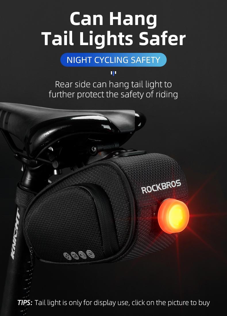 ROCKBROS Bike Saddle Bag Bike Bag Under Seat Bag Bicycle Seat Pack Pouch for Cycling Adjustable Mounting