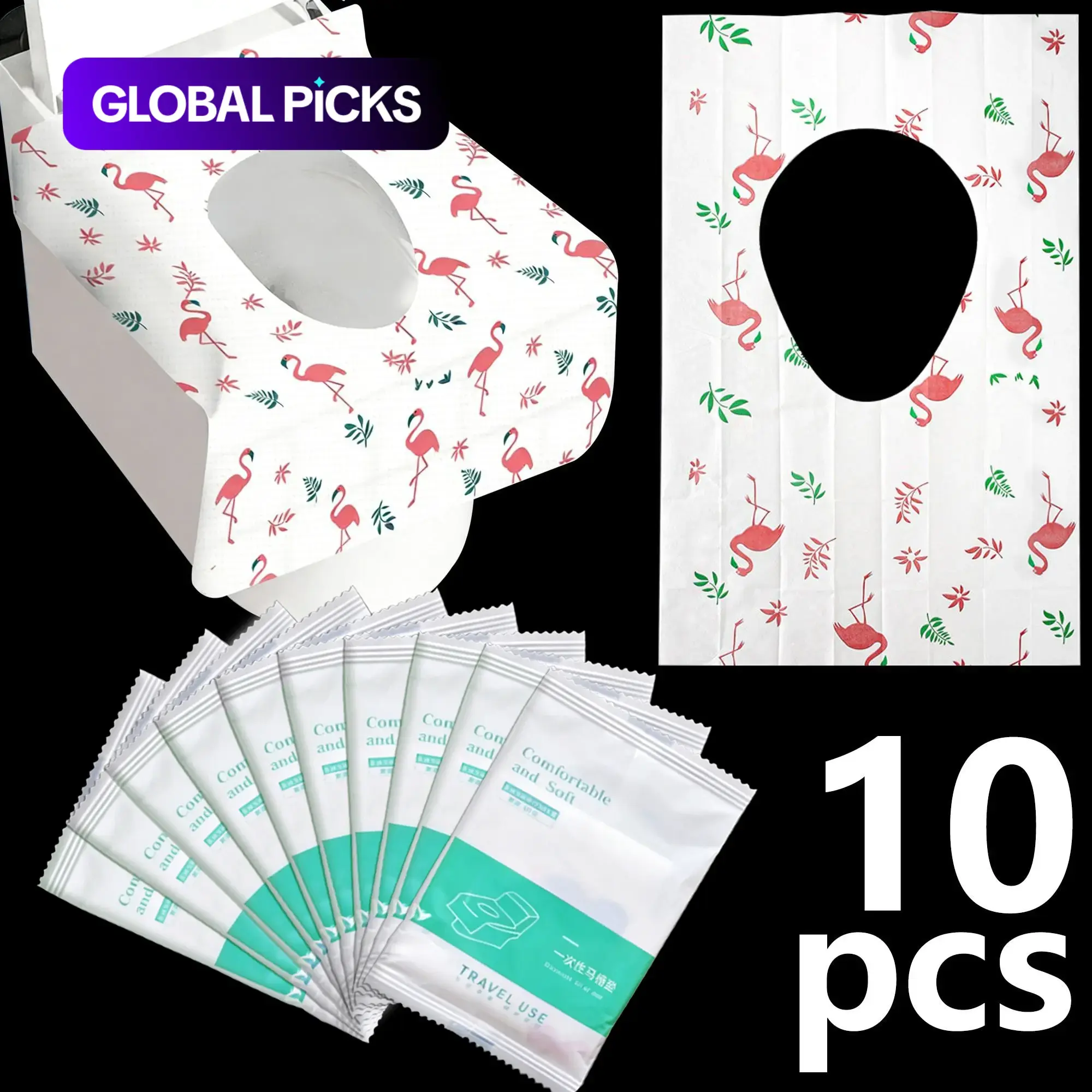 30pcs Disposable Toilet Seat Covers Pack, Toilet Seat Protector, Cute Rabbit and Heart Design, Longer and Wider, Suitable for Public Restrooms, Travel, Airplane Use