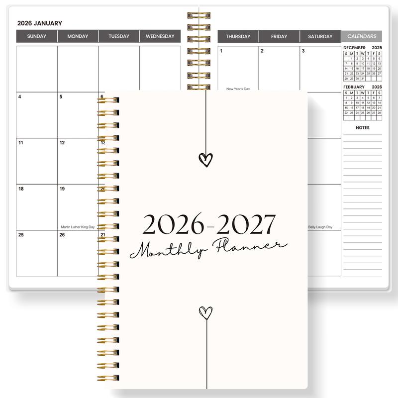 Jan 2026–Dec 2027 Monthly Planner, 24-Month College Planner and Weekly Agenda Notebook, Simplified To-Do Planner to Boost Productivity