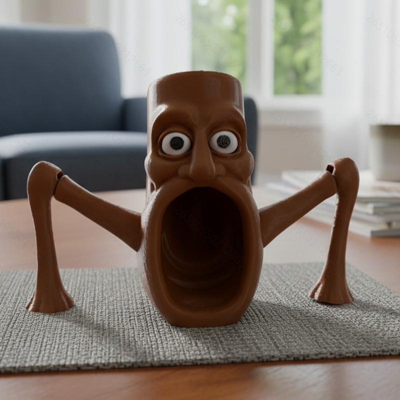 1pc | Tung Sahur Devourer Figurine | Brown, Black & White | Power-Free Desktop Decor | Suitable for Bookshelves & Offices | Elegant Home Decoration Accent | Perfect Gift for Decor Lovers