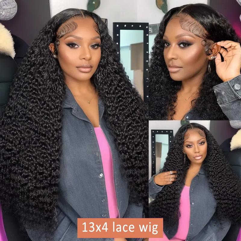 Bling Hair 13x6 Deep Wave Lace Frontal Human Hair Wigs Brazilian 13x4 Transparent Lace Front Wig For Black Women Bleached Knots Lace Wig Natural Color Pre Plucked