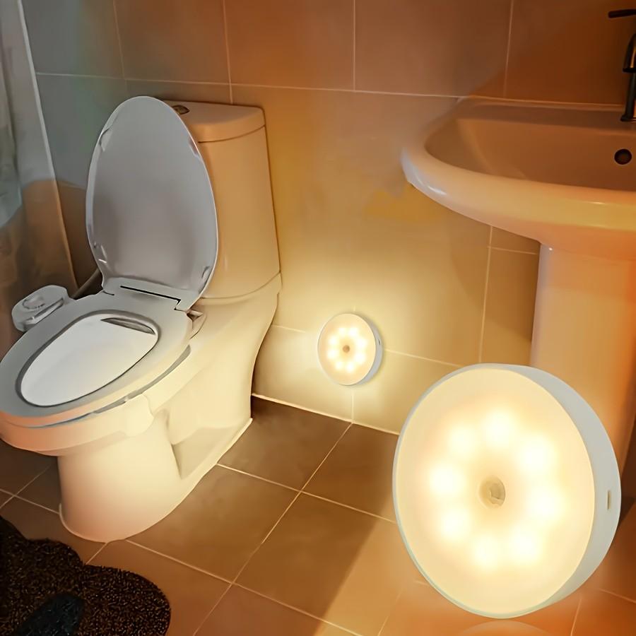 Small sensor LED light for student dormitories, (white light/warm light) wireless installation, USB rechargeable light, human body sensor automatic switch (night mode), LED light source, suitable for beds, corridors, kitchens, living rooms, bedrooms,