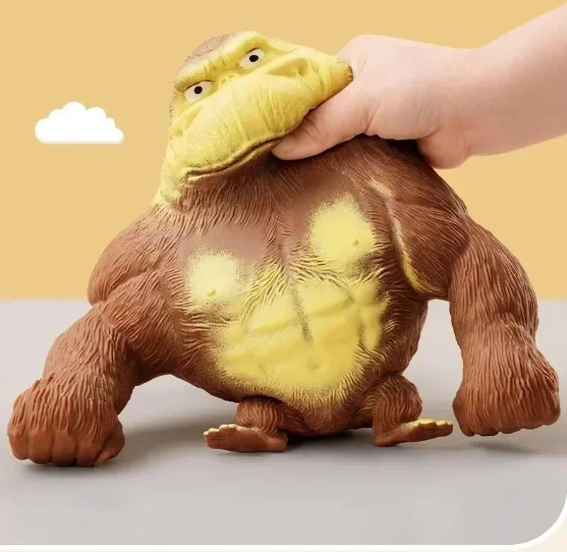 Stretchy Monkey Squishy Toy, Elastic Gorilla Stress Relief Squeeze Toy, Funny Sensory Fidget Toy for Kids and Adults