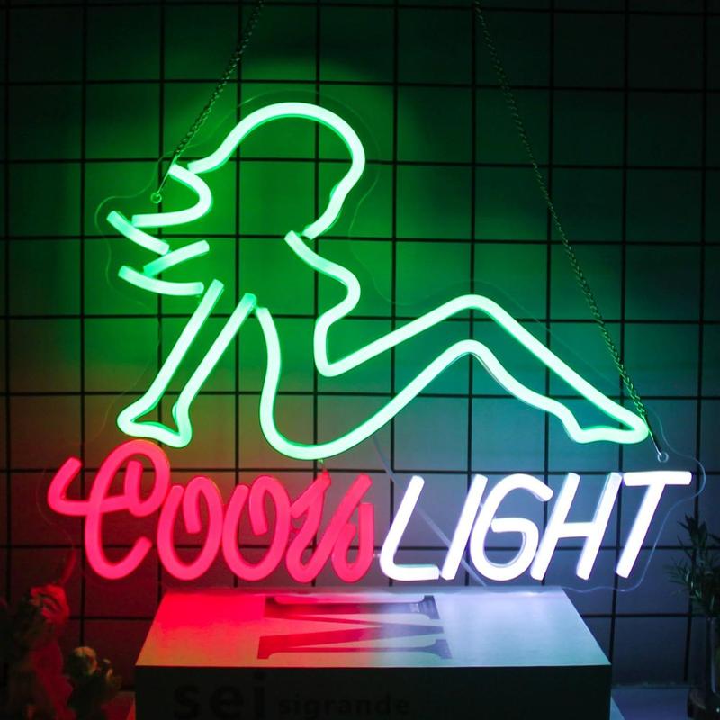 Bar Neon Sign Light, Cool LED Sign, and Blue, Adjustable Brightness, USB Wall Decor Art Atmosphere Lamp, Bedroom, Living Room, Bar, Shop