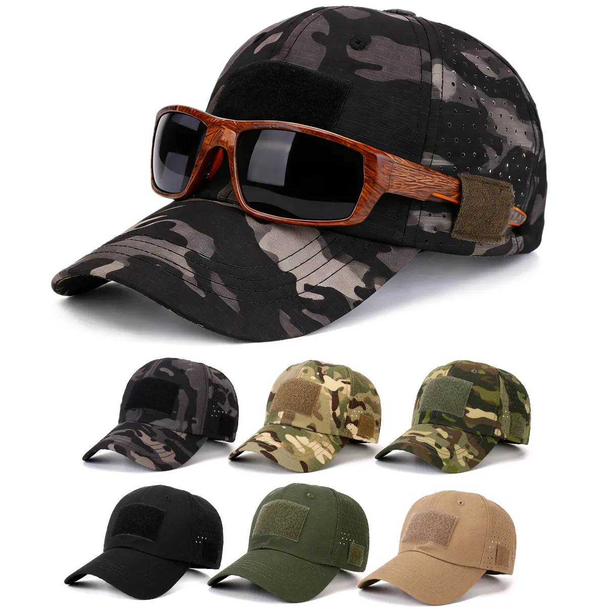 New Men's Breathable Camouflage Baseball Cap – Tactical Style for Military Enthusiasts, Sun Protection, and Training