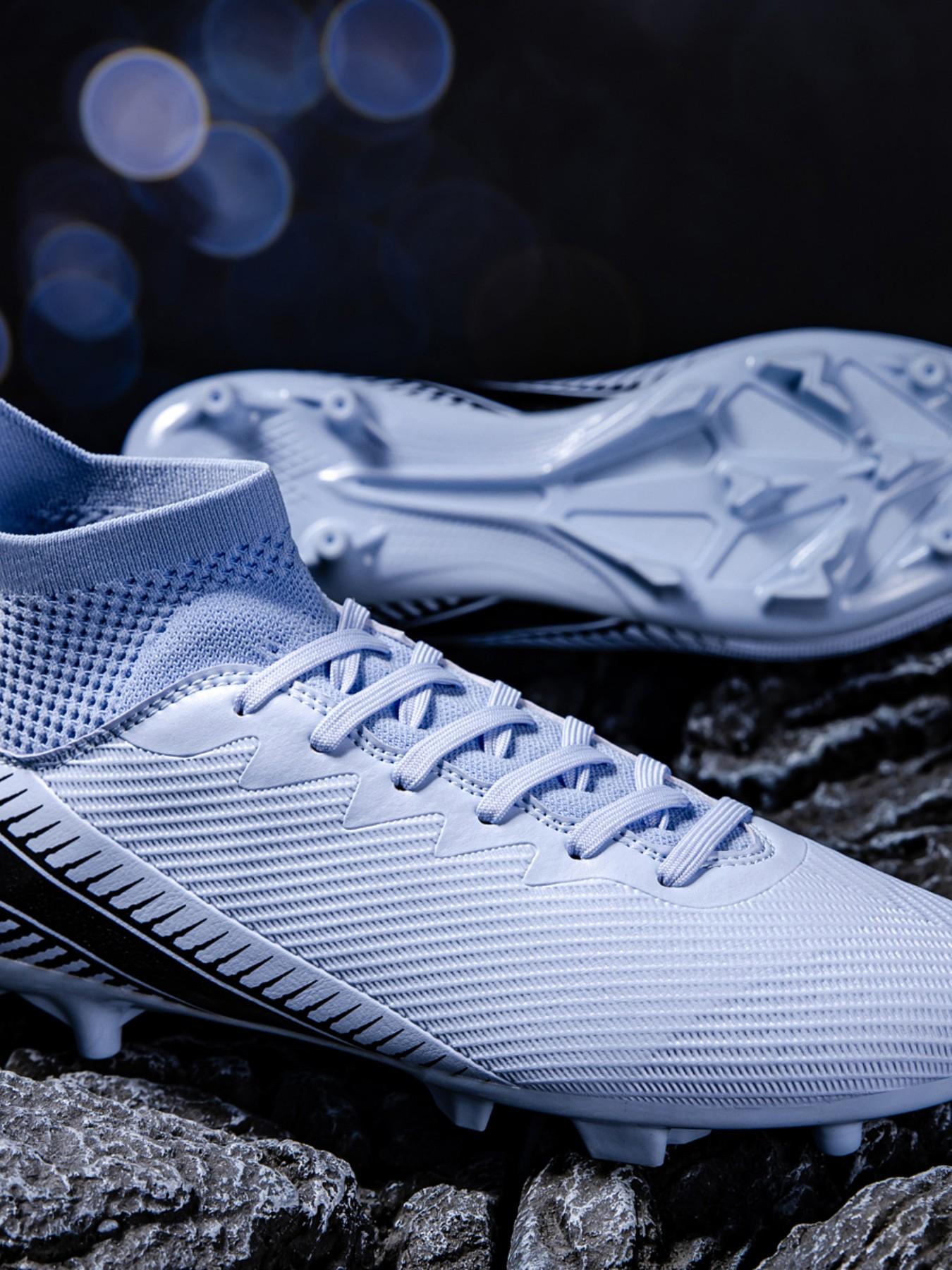 Football Shoes Fg/ag Long Studs for Artificial Grass, All-Season Anti-Slip Sports Shoes, Durable Outdoor Indoor Soccer Cleats