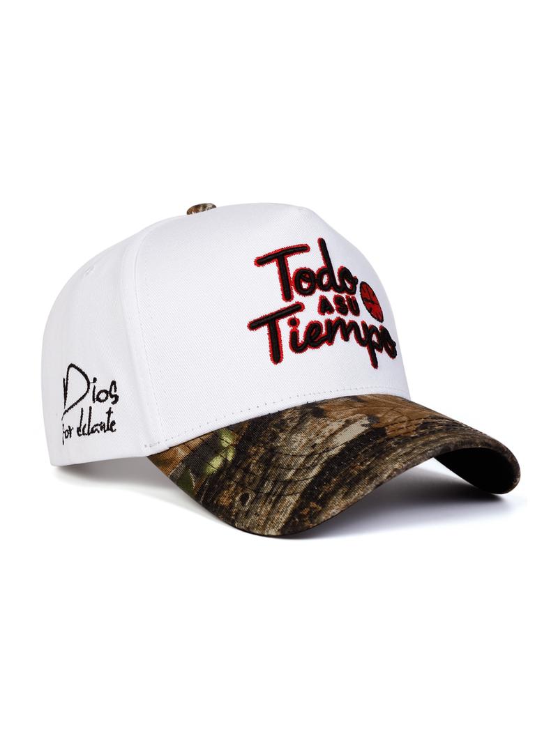 Unisex Todo a Su Tiempo Letter Embroidered Baseball Cap, Adjustable Snapback Cap, Adjustable Fitted Sun Hat for Outdoor Travel Beach Vacation All Seasons Casual Style