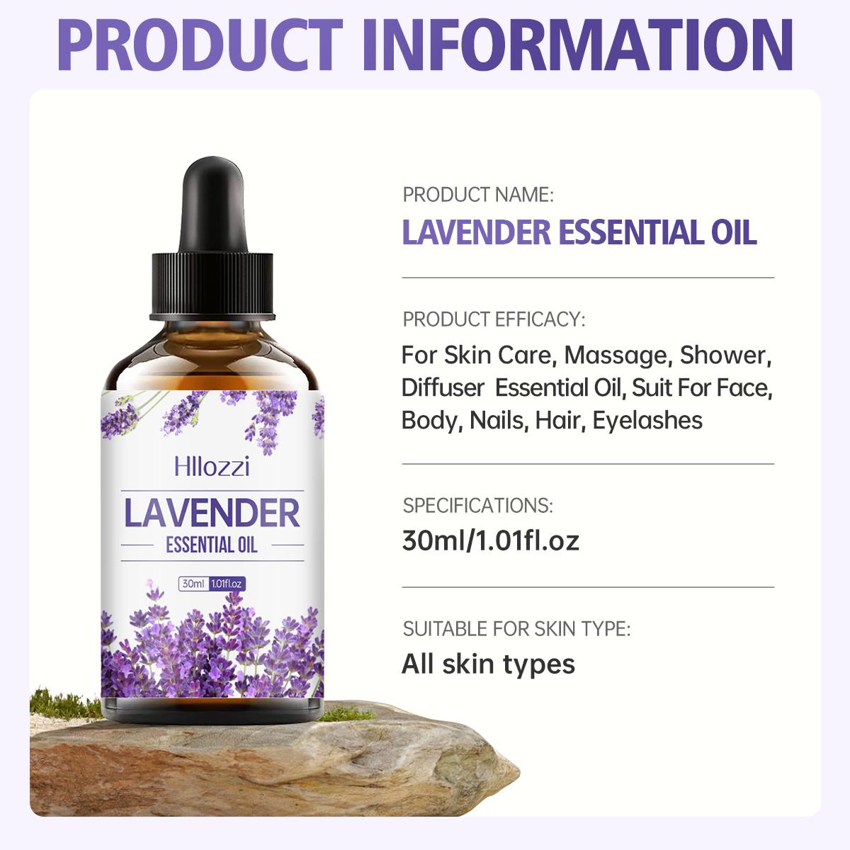 1pc 30ML Lavender Essential Oil for Diffusers, Humidifiers, Home, Living Room, Bedroom, Bathroom, Air Freshener, Stress Relief, Gift Choice, Pure Essential Oils
